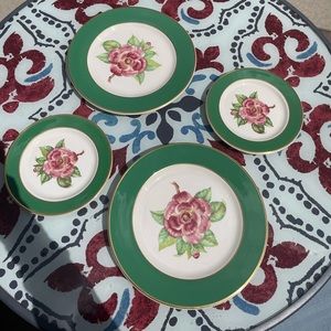 4 pc Syracuse China Drake Hotel Plates